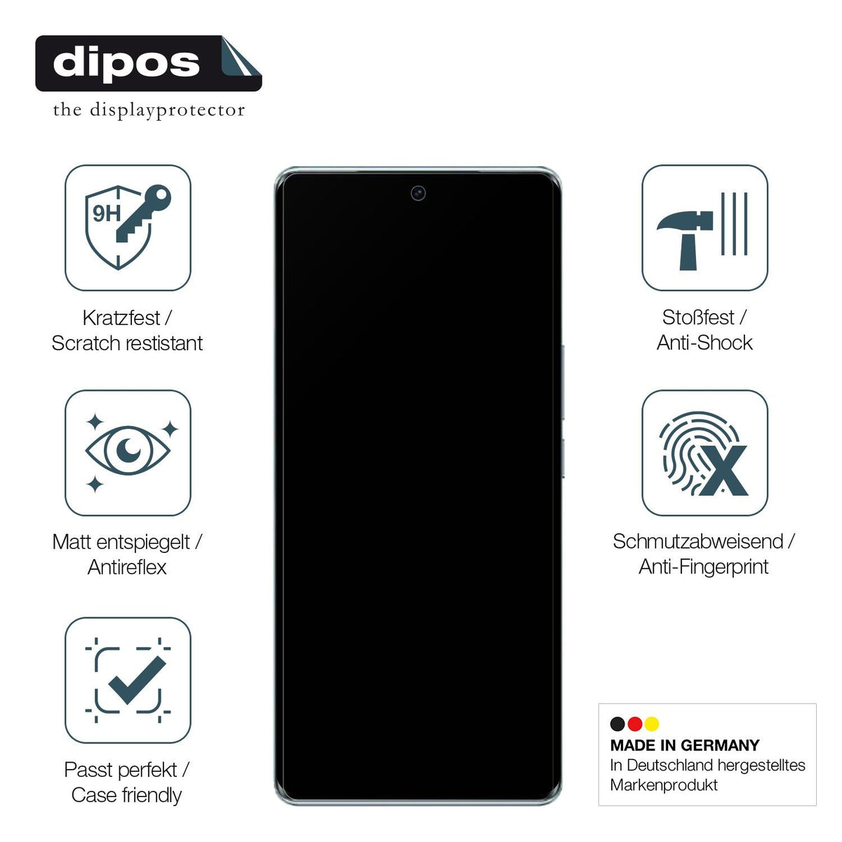 2x Screen Protector for Vivo S17e matte Flexible Glass 9H dipos