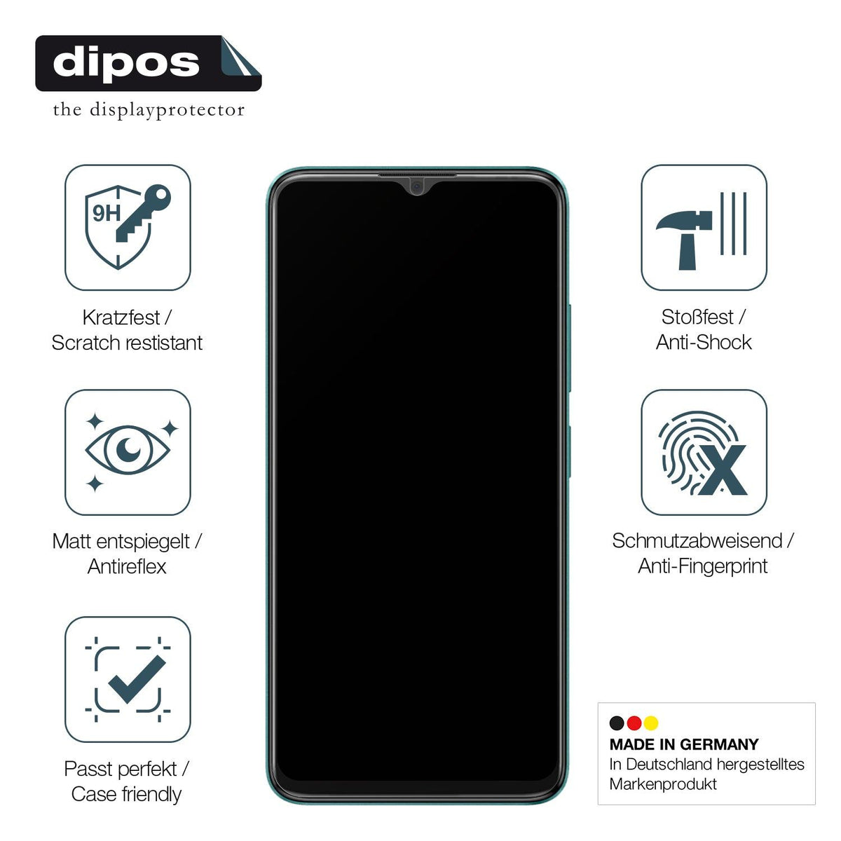 2x Screen Protector for ZTE Blade A34 matte Flexible Glass 9H dipos