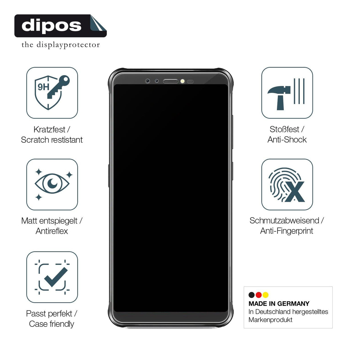 2x Screen Protector for Vernee V2 Pro matte Flexible Glass 9H dipos