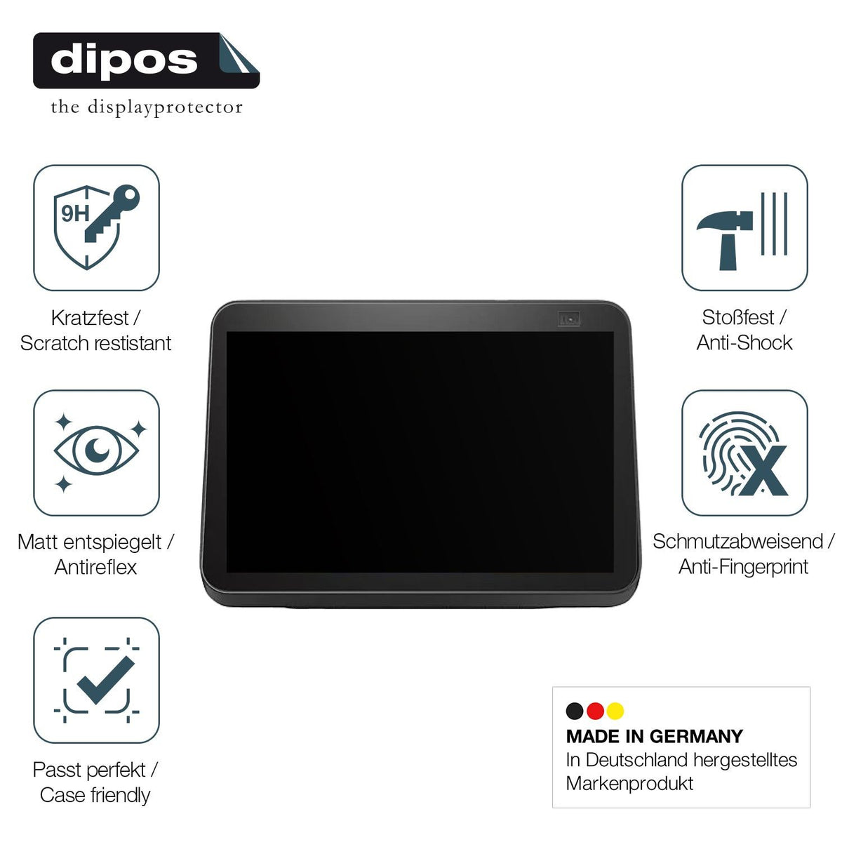 dipos 2x 9H Matte Screen Protector for Amazon Echo Show 8 2nd Gen