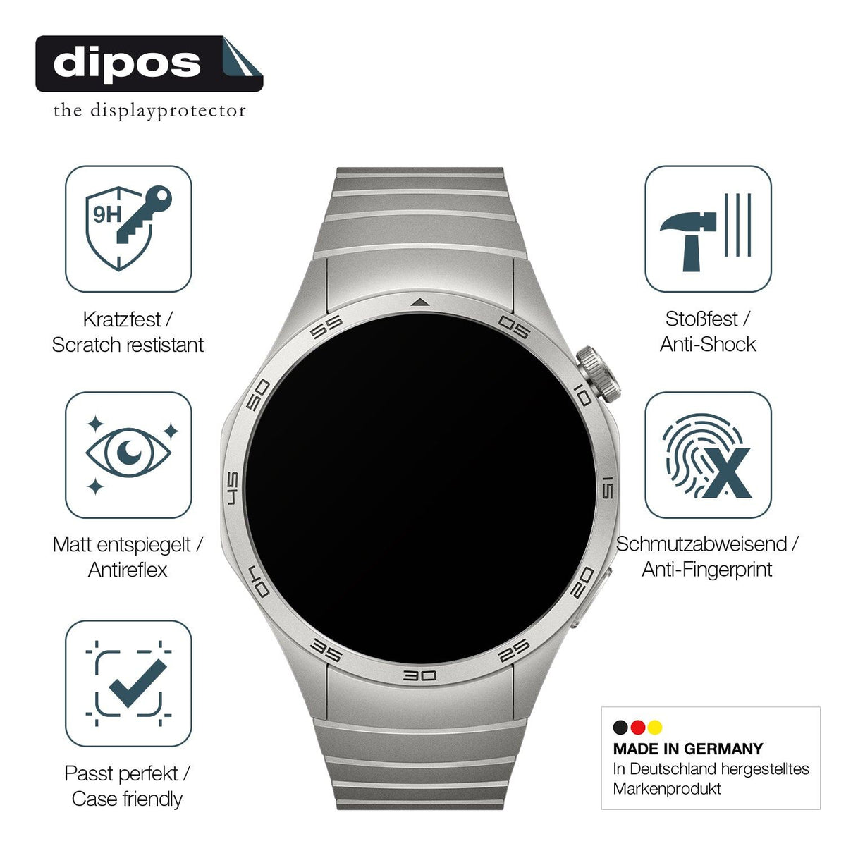 dipos 2x 9H Matte Screen Protector for Huawei Watch GT4 46mm