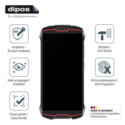 2x Screen Protector for Cubot King Kong Mini 2 Pro matte Flexible Glass 9H dipos