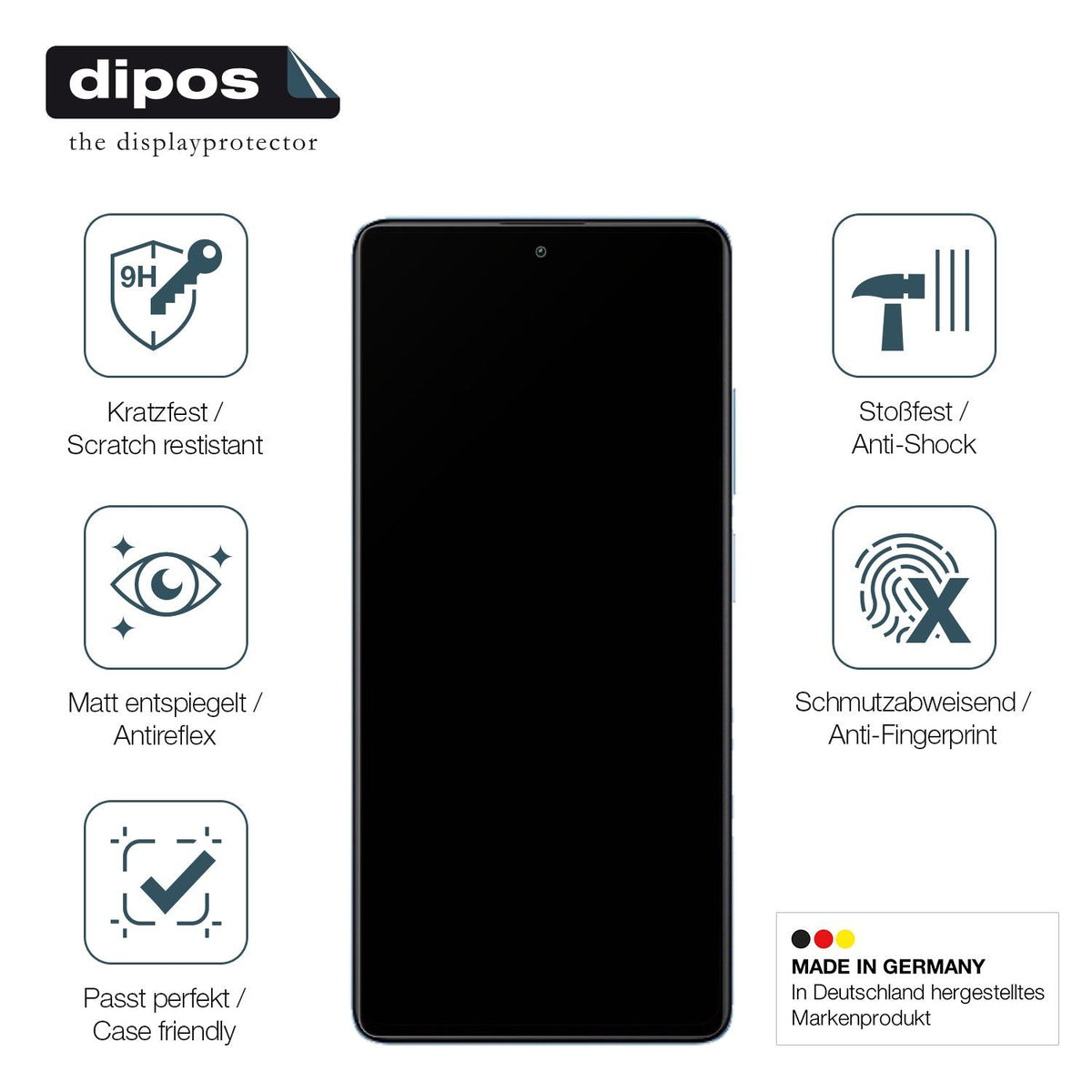 dipos 2x 9H Matte Screen Protector for Xiaomi Redmi Note 12 Pro Plus 5G