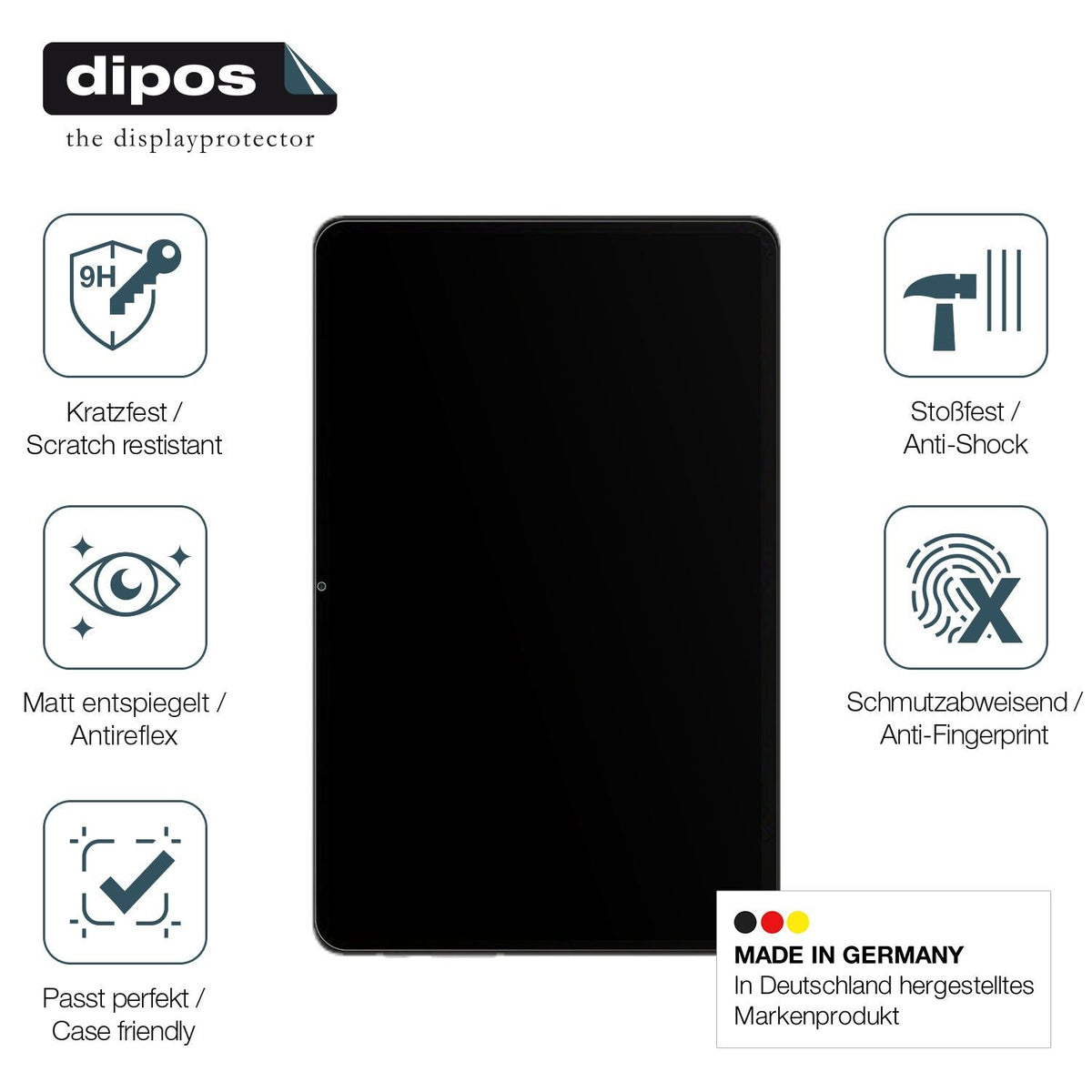 dipos 2x 9H Matte Screen Protector for Teclast T40s