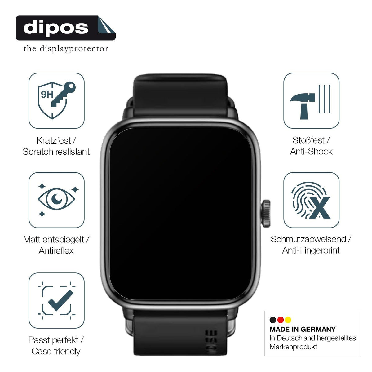 2x Screen Protector for Noise ColorFit Pro 4 matte Flexible Glass 9H dipos