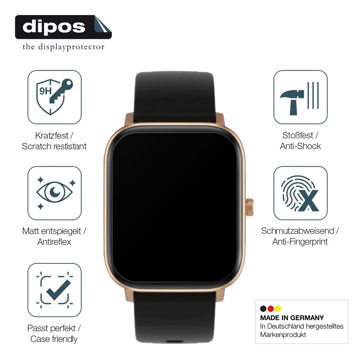 2x Screen Protector for Noise ColorFit Icon 2 matte Flexible Glass 9H dipos