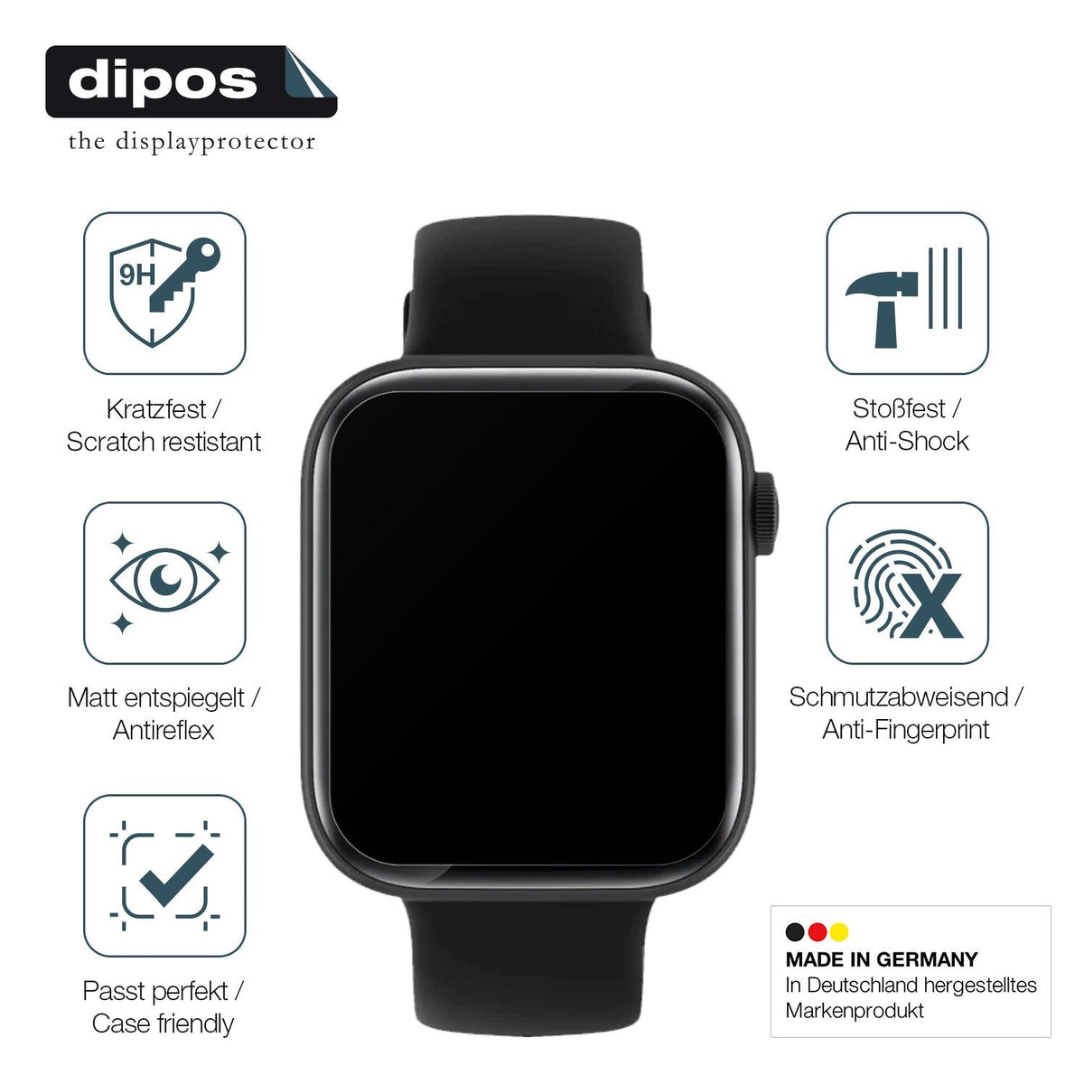 2x Screen Protector for Fireboltt Ring 3 matte Flexible Glass 9H dipos
