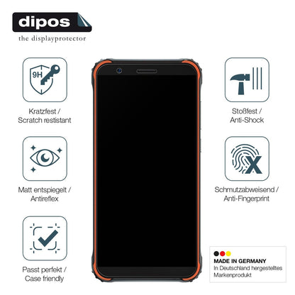 2x Screen Protector for Blackview BV4900 Pro matte Flexible Glass 9H dipos