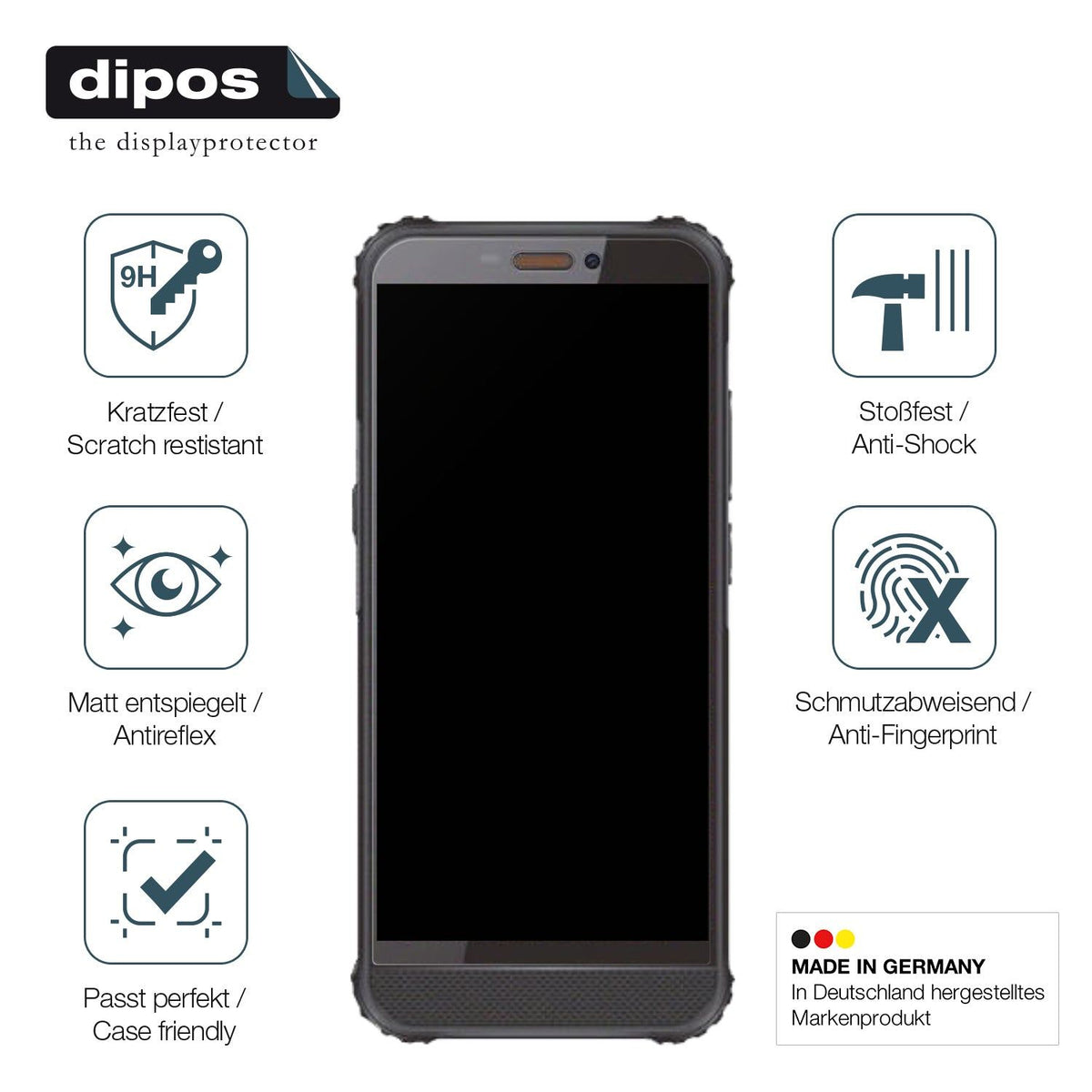 2x Screen Protector for AGM H3 matte Flexible Glass 9H dipos