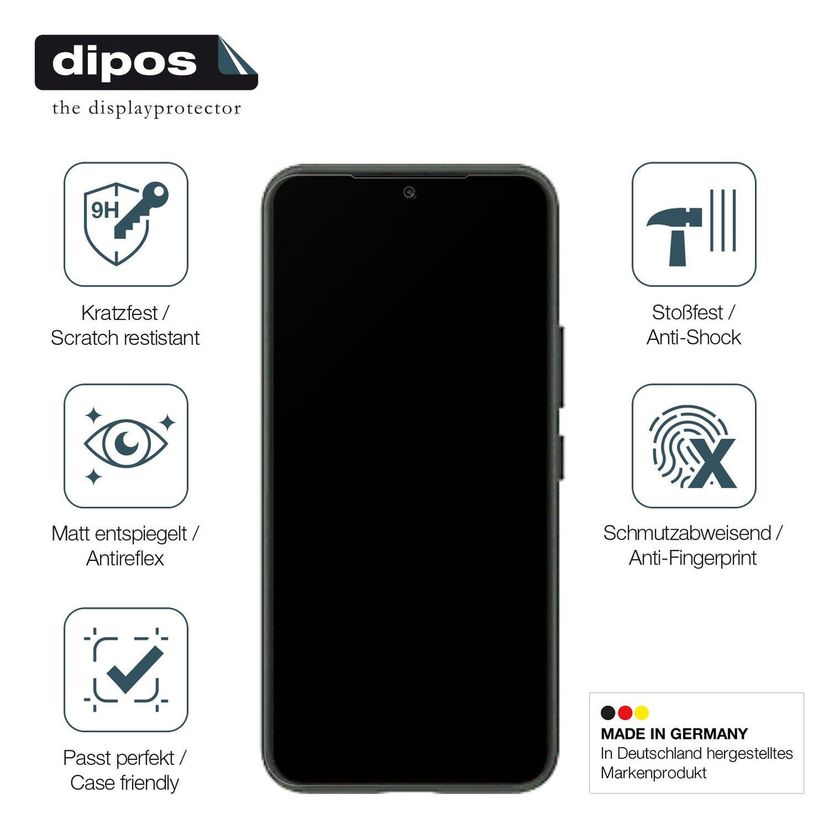 2x Screen Protector for Samsung Galaxy S23 matte Flexible Glass 9H dipos
