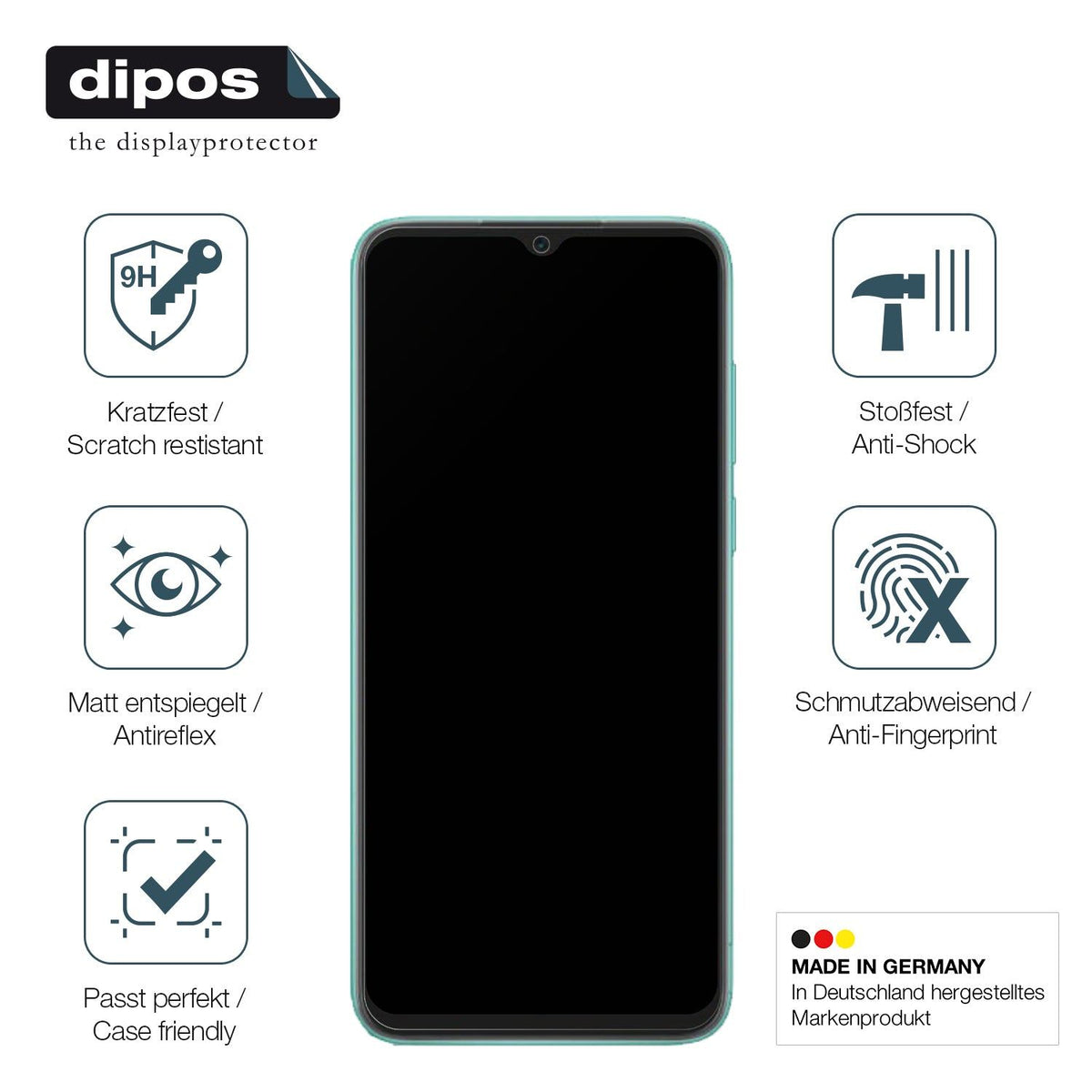 2x Screen Protector for Blackview A55 Pro matte Flexible Glass 9H dipos