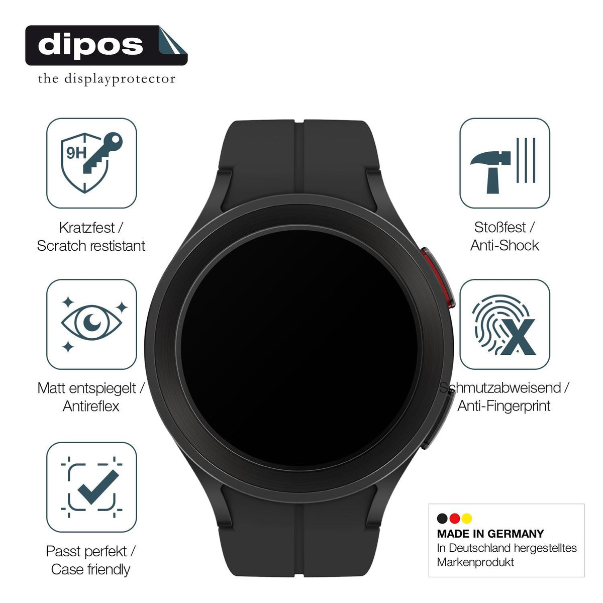 Screen Protector for Samsung Galaxy Watch 5 Pro LTE matte Flexible Glass 9H