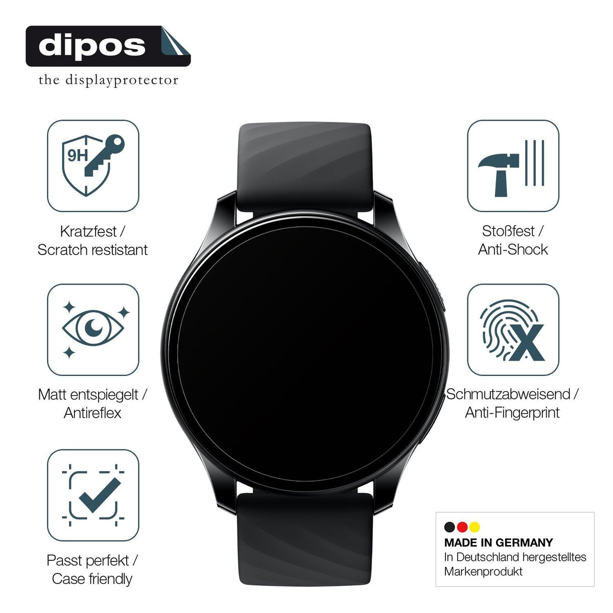 Screen Protector for OnePlus Nord Smartwatch matte Flexible Glass 9H dipos