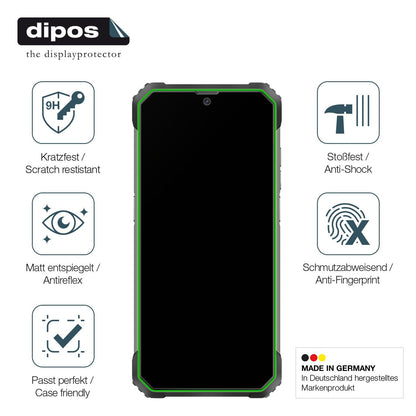 2x Screen Protector for Blackview BV8800 matte Flexible Glass 9H dipos