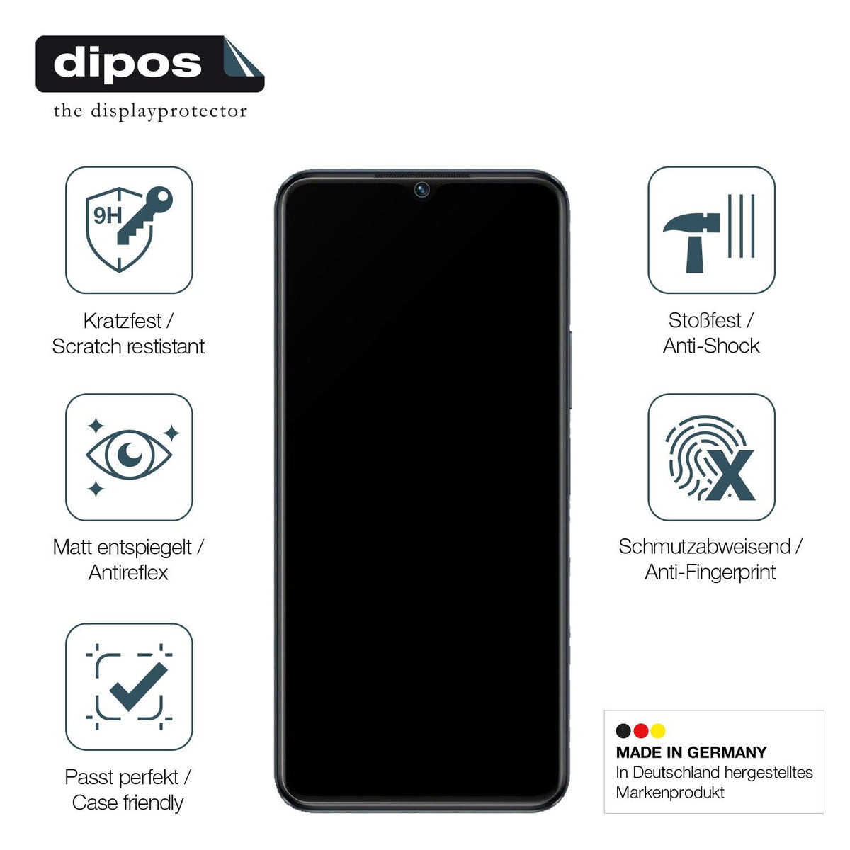 2x Screen Protector for Vivo iQOO Z6 5G matte Flexible Glass 9H dipos