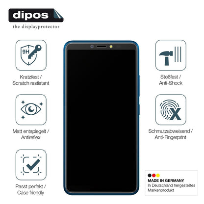 2x Screen Protector for BQ 6030G Practic matte Flexible Glass 9H dipos