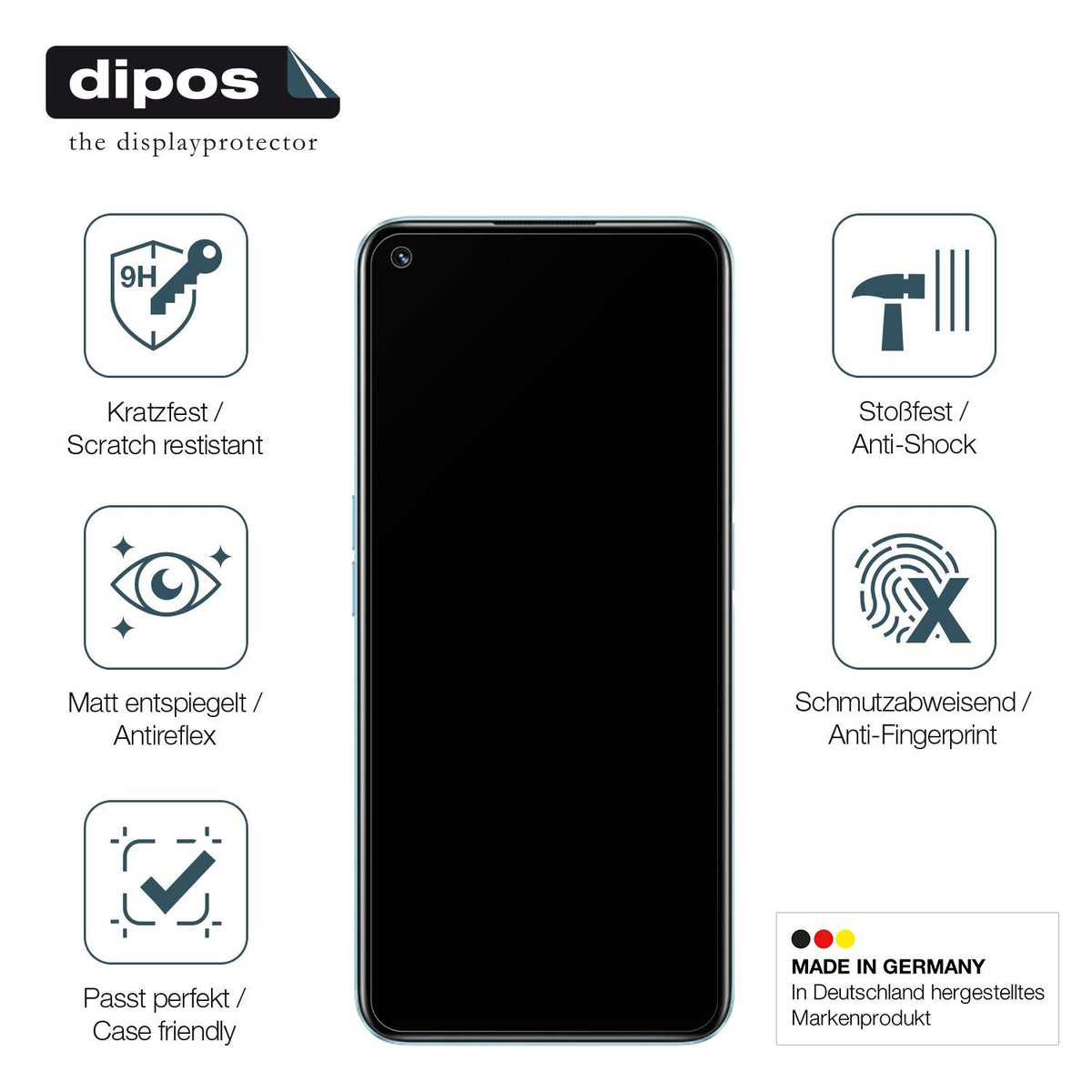 2x Screen Protector for Realme 9 Pro matte Flexible Glass 9H dipos