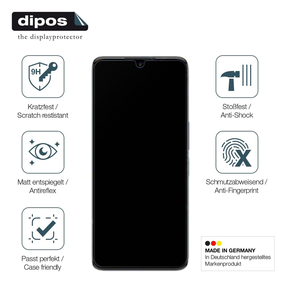 9H Matte Screen Protector for TCL 30 5G – Anti-Glare, Shatterproof | dipos
