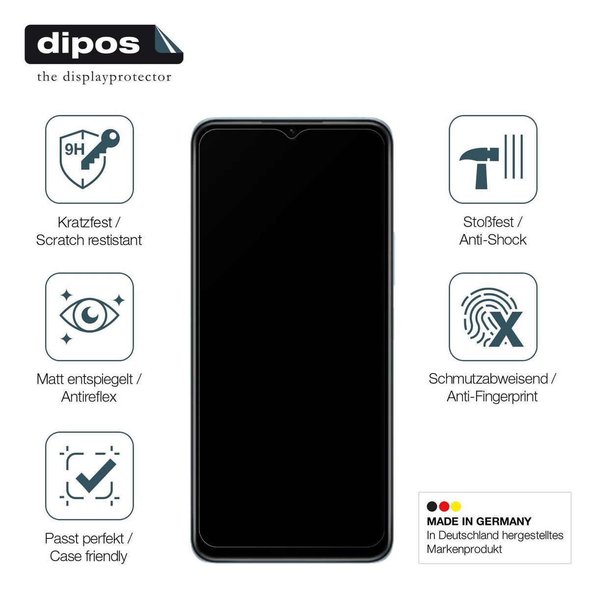 2x Screen Protector for Vivo Y55s 5G matte Flexible Glass 9H dipos