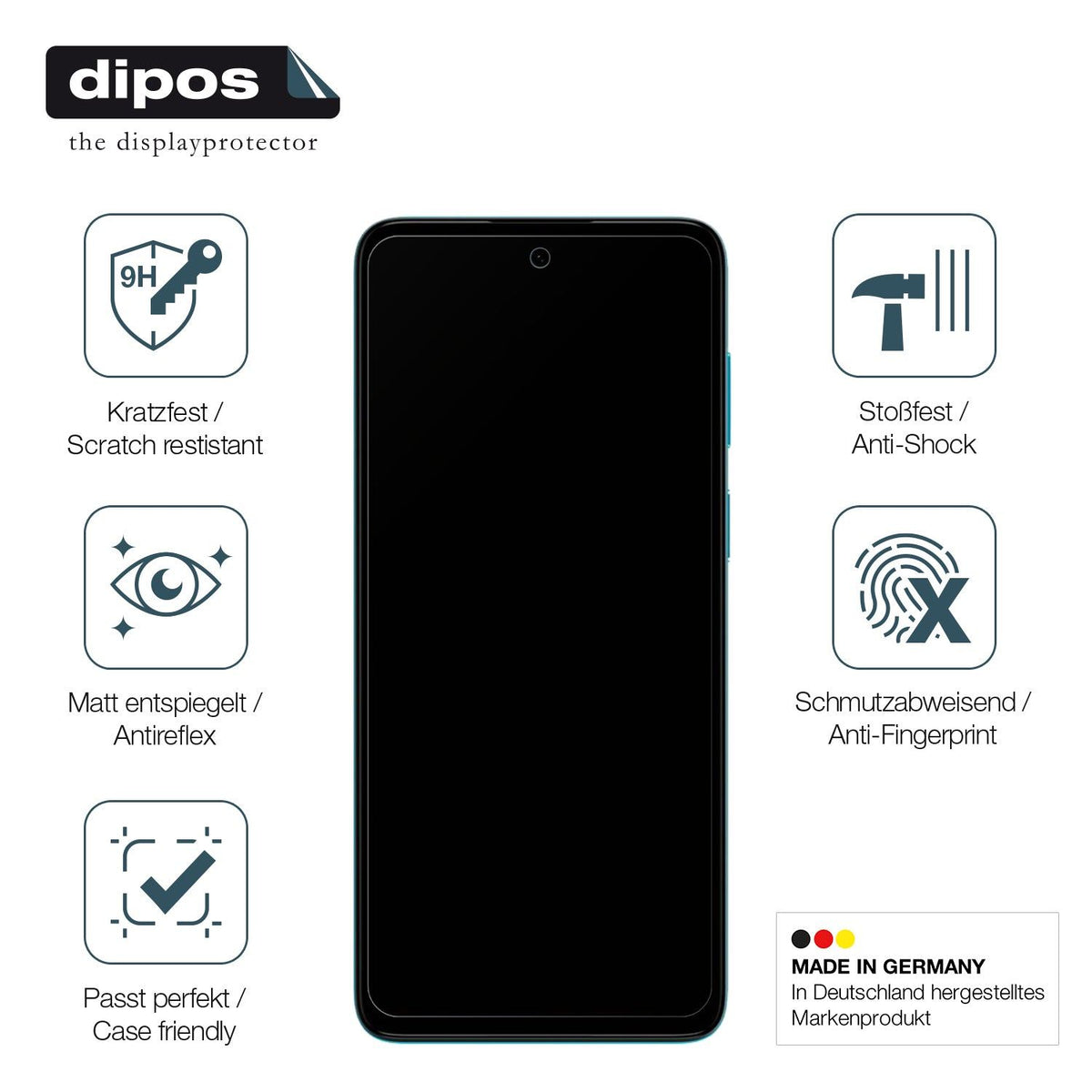 2x Screen Protector for Motorola Moto G22 matte Flexible Glass 9H dipos