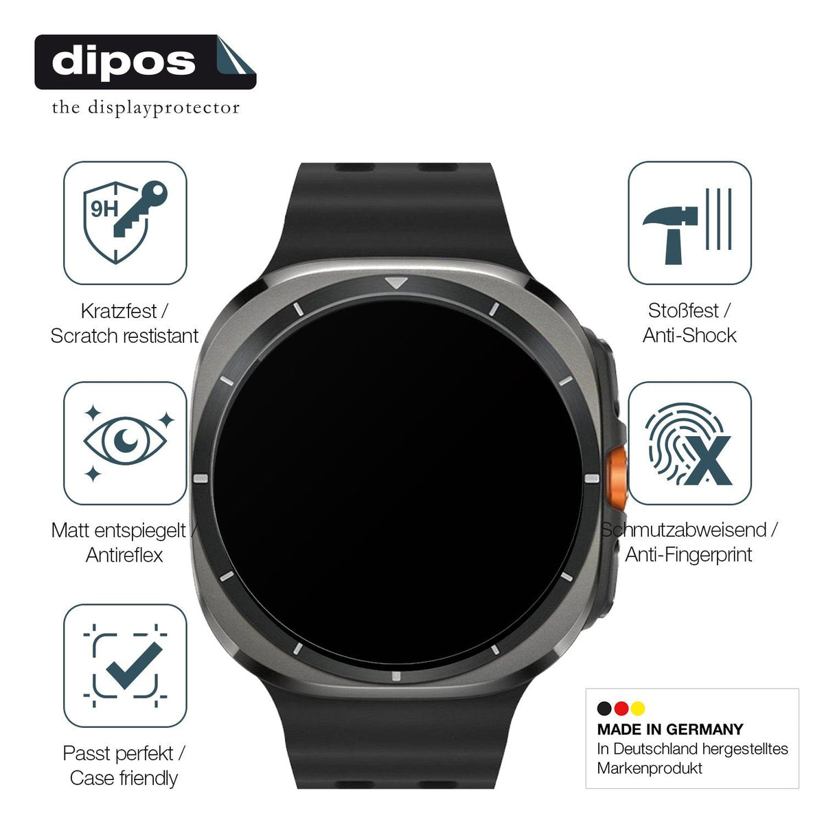 2x Screen Protector for Samsung  Galaxy Watch Ultra matte Flexible Glass 9H