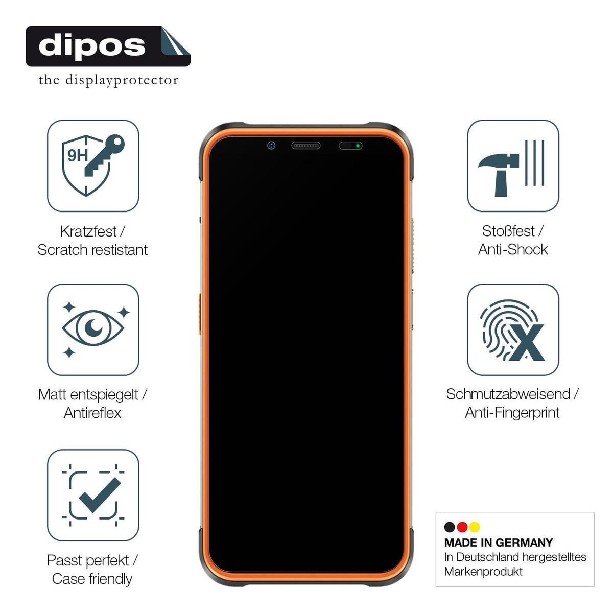 2x Screen Protector for Ulefone Power Armor 16s matte Flexible Glass 9H dipos