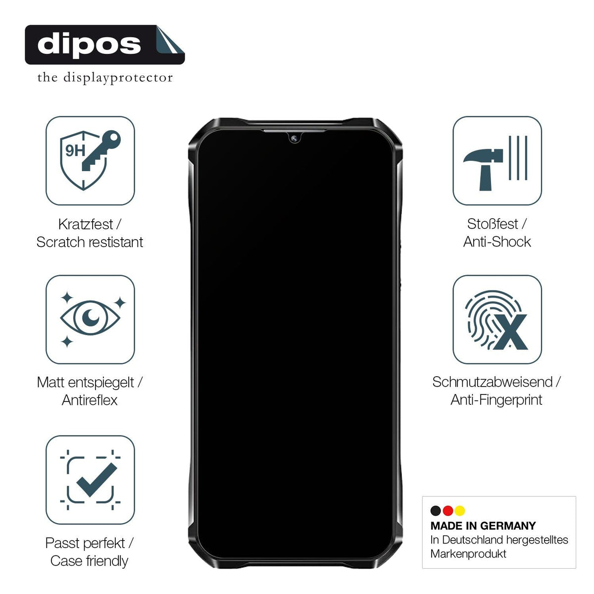 2x Screen Protector for Oukitel WP33 Pro matte Flexible Glass 9H dipos