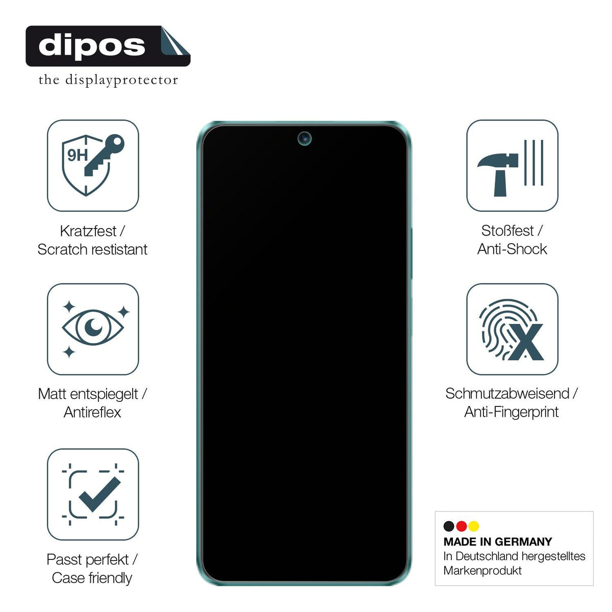 2x Screen Protector for Huawei Nova 12i matte Flexible Glass 9H dipos