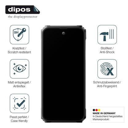 2x Screen Protector for Blackview BL8000 matte Flexible Glass 9H dipos