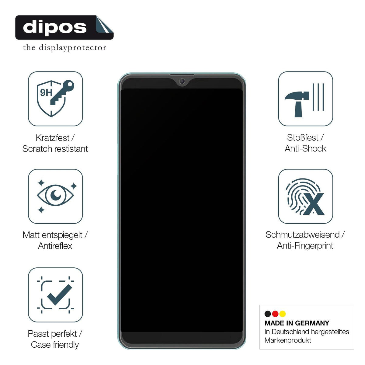 2x Screen Protector for xGody Y13 Pro matte Flexible Glass 9H dipos