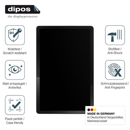 2x Screen Protector for Yicty Tablet 10 Zoll matte Flexible Glass 9H dipos