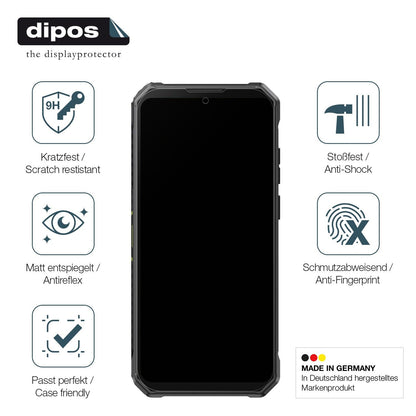 2x Screen Protector for Fossibot F105 matte Flexible Glass 9H dipos