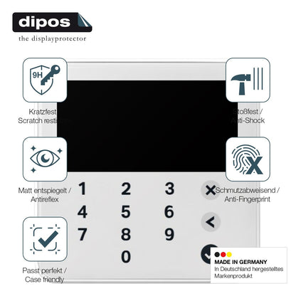 2x Screen Protector for SumUp Solo Lite matte Flexible Glass 9H dipos
