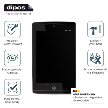 2x Screen Protector for HP Slate 7 Extreme matte Flexible Glass 9H dipos