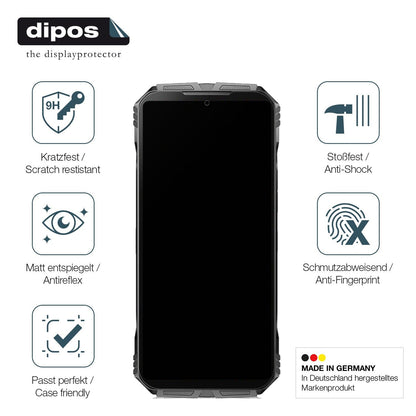 2x Screen Protector for Doogee Scyber matte Flexible Glass 9H dipos