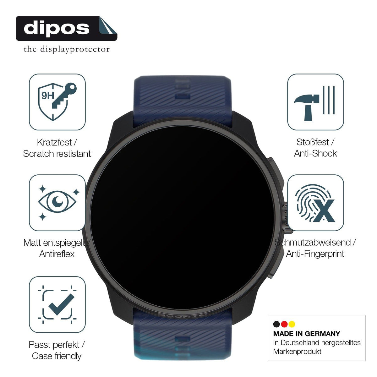 2x Screen Protector for Suunto Races matte Flexible Glass 9H dipos