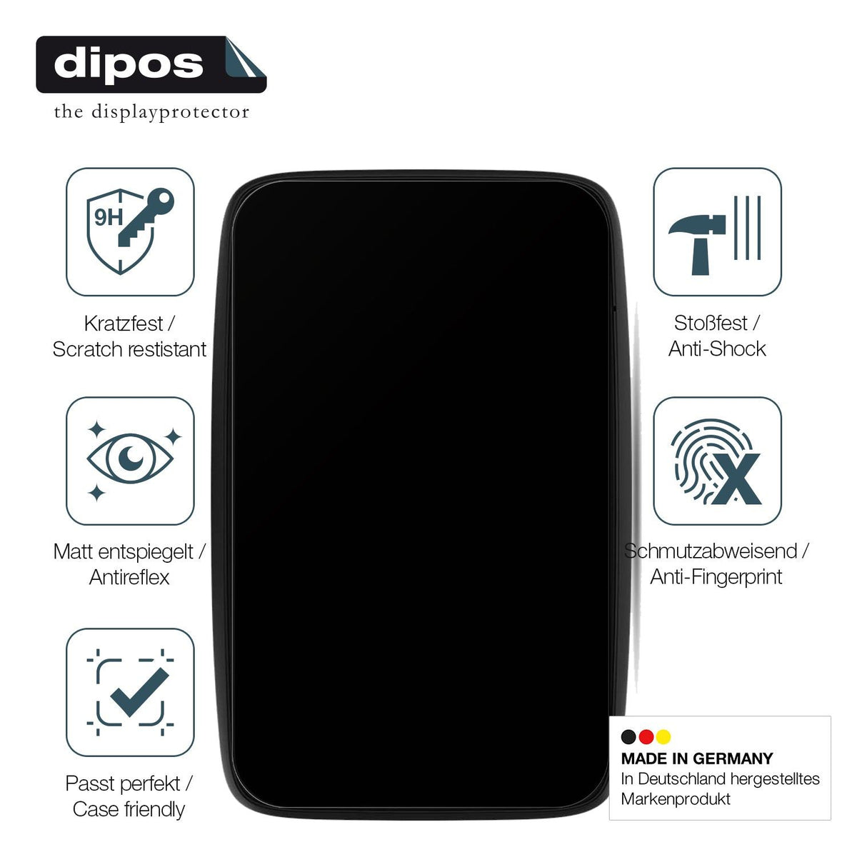 2x Screen Protector for TomTom Go Expert Plus 7 matte Flexible Glass 9H dipos