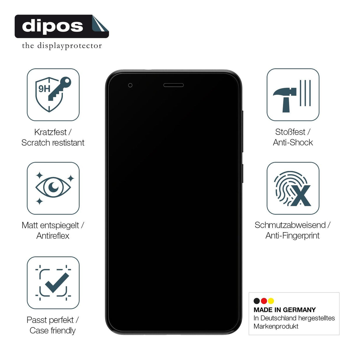 2x Screen Protector for ZTE Blade A35 Lite matte Flexible Glass 9H dipos