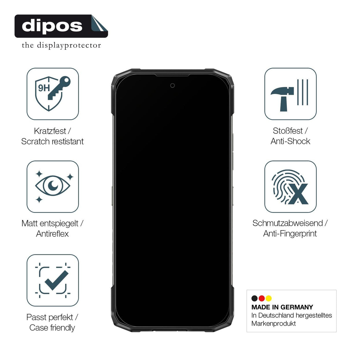 2x Screen Protector for Doogee Blade 10 Max matte Flexible Glass 9H dipos
