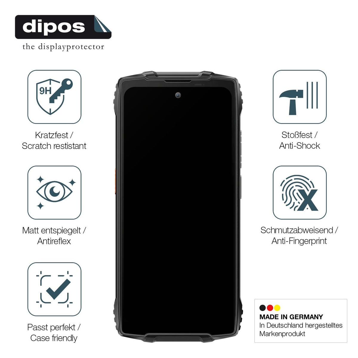 2x Screen Protector for Blackview BV8200 matte Flexible Glass 9H dipos