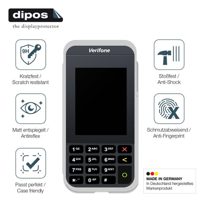 2x Screen Protector for Verifone e285 matte Flexible Glass 9H dipos