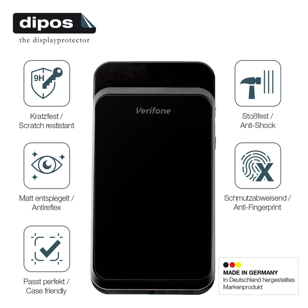 2x Screen Protector for Verifone e280s matte Flexible Glass 9H dipos
