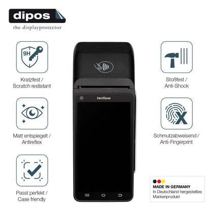 2x Screen Protector for Verifone T650c matte Flexible Glass 9H dipos