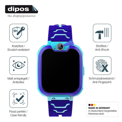 2x Screen Protector for Jubunrer Bleu Kids Smartwatch matte Flexible Glass 9H