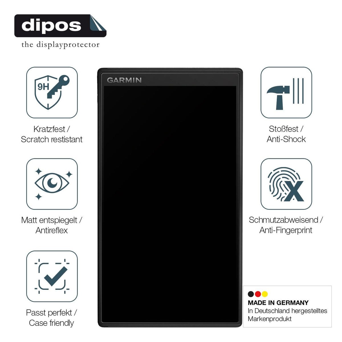 2x Screen Protector for Garmin DriveSmart 55 matte Flexible Glass 9H dipos