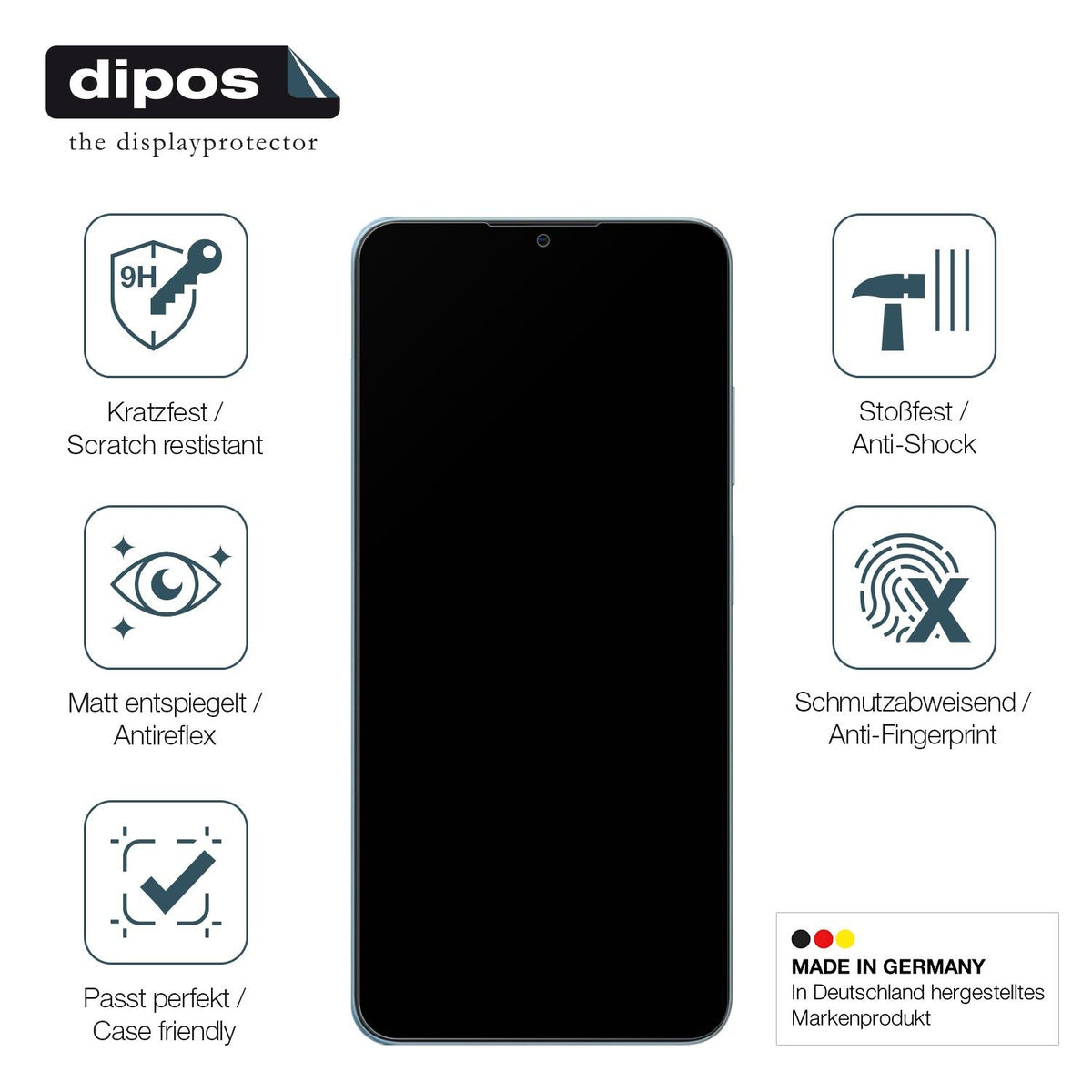 2x Screen Protector for Blackview Wave 8c matte Flexible Glass 9H dipos