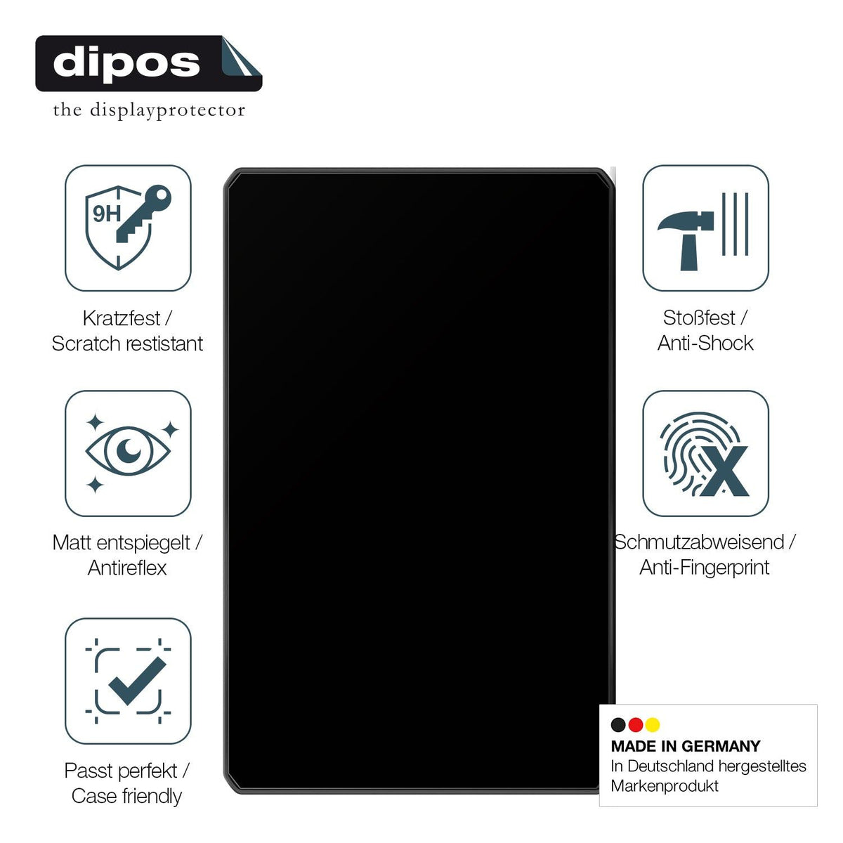 2x Screen Protector for Garmin dezl LGV820 matte Flexible Glass 9H dipos
