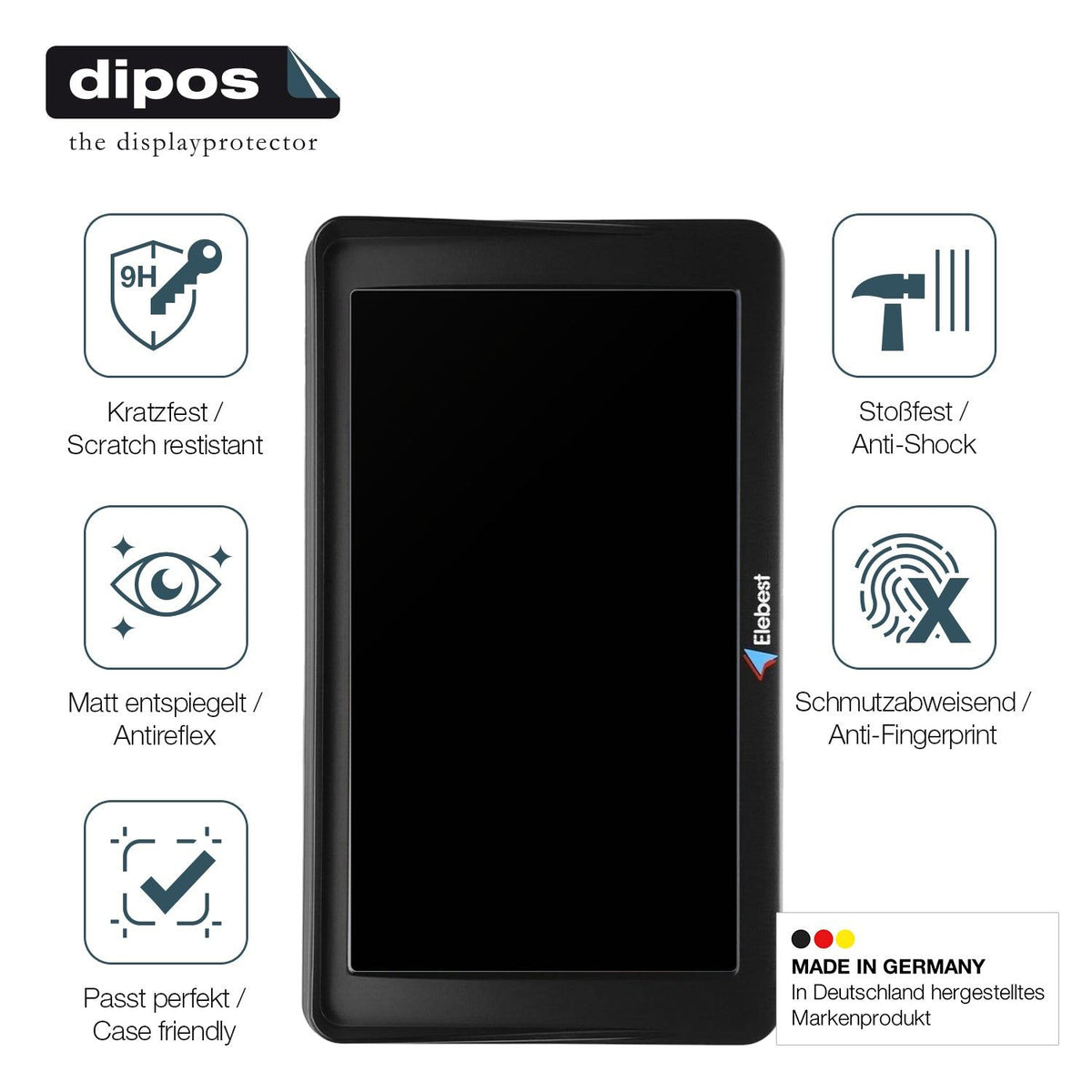 2x Screen Protector for Elebest City 70A matte Flexible Glass 9H dipos