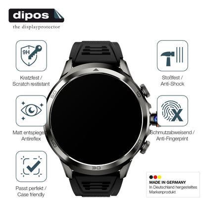 2x Screen Protector for Rogbid Model R2 Smartwatch matte Flexible Glass 9H dipos