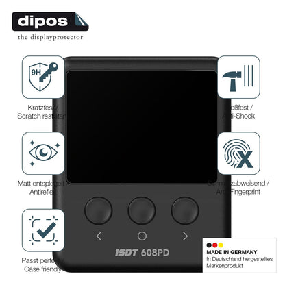 2x Screen Protector for ISDT 608PD matte Flexible Glass 9H dipos